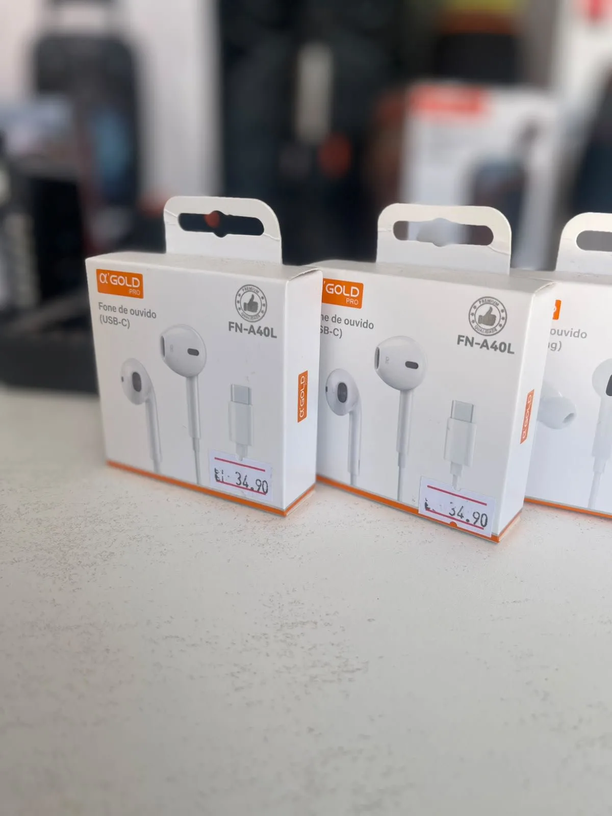 Fone com fio tipo C para iPhone 15 ao 17 Pro Max